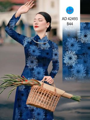 Vải Áo Dài Hoa In 3D AD 42493 25